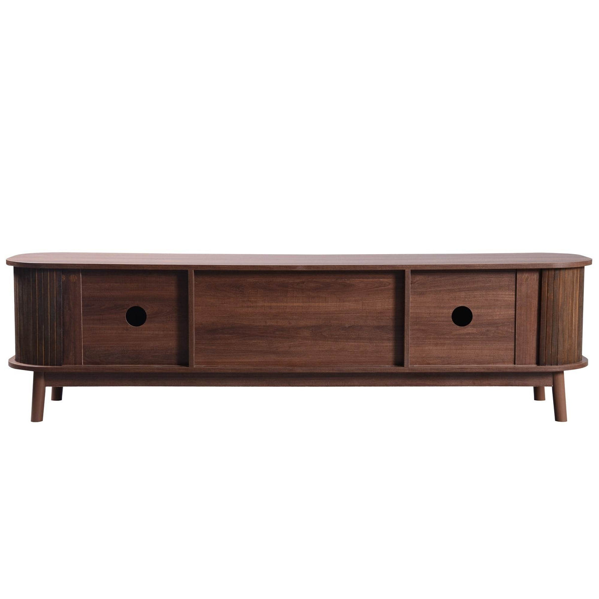 Modern Farmhouse Rattan TV Stand With Storage Cabinet - Sleep Galleria