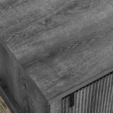 Rustic Grey MDF Sliding Barn Door Coffee Table - Omega Lifestyles