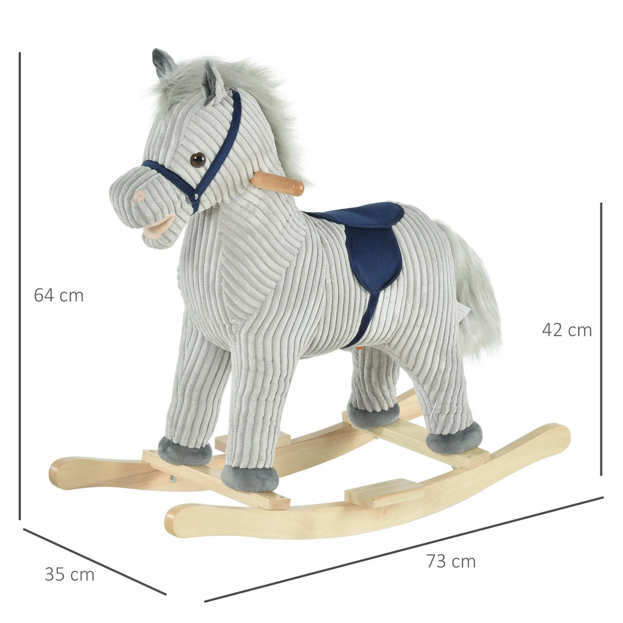Plush Kids Rocking Horse With Realistic Sounds - Omega Lifestyles