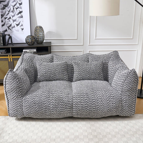 Dual Chenille Bean Bag Chair With High Resilience Foam Core - Omega Lifestyles