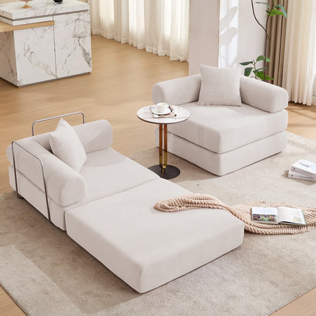 Modular Folding Corduroy Convertible Sofa Bed - Omega Lifestyles