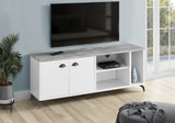 Industrial Style 60-Inch White Grey TV Stand Console - Sleep Galleria