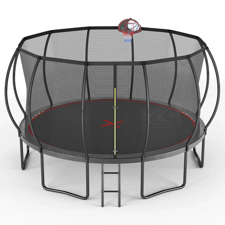 14-Foot Outdoor Galvanized Steel Frame Garden Trampoline - Omega Lifestyles