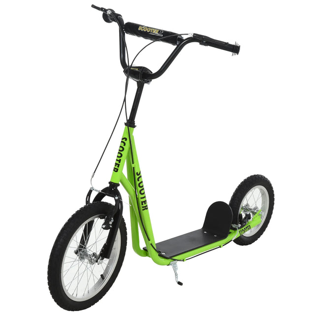 Youth Adjustable Handlebar Kick Scooter With Inflatable Tires - Omega Lifestyles