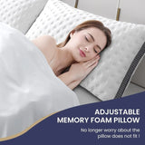 Queen Medium Firm Cooling Gel Memory Foam Bed Pillow - Omega Lifestyles