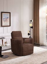 Manual Swivel Recliner With Bolster Pillows Polyester - Omega Lifestyles