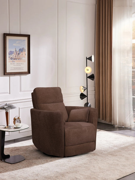 Manual Swivel Recliner With Bolster Pillows Polyester - Omega Lifestyles