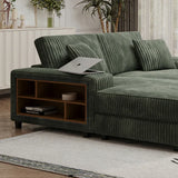 Convertible Corduroy Fabric Oversized Double Lounge Sofa Chair - Omega Lifestyles
