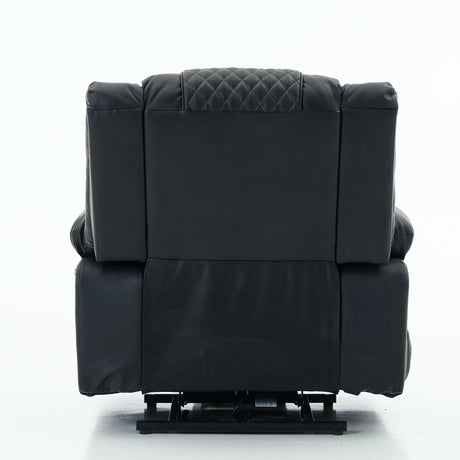 Medium-Firm Remote-Controlled Heating Massage Recliner PU Leather - Omega Lifestyles