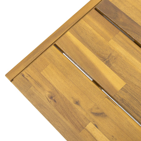 Modern Acacia Wood Dining Bench Set of 2 - Omega Lifestyles