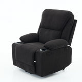 Medium-Firm Corduroy Remote-Controlled Heating Massage Recliner - Omega Lifestyles