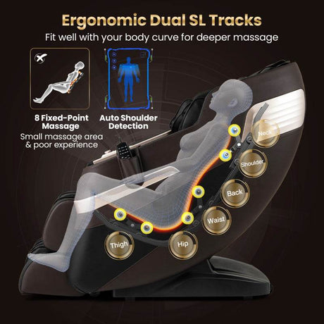 Relaxation 44 - Fully Body Massage Chair with Airbags and Waist Heater