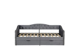 Twin Upholstered Velvet Wood Storage Daybed Frame - Omega Lifestyles