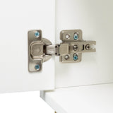 Antique White Particle Board TV Stand Console With LED Lights - Omega Lifestyles