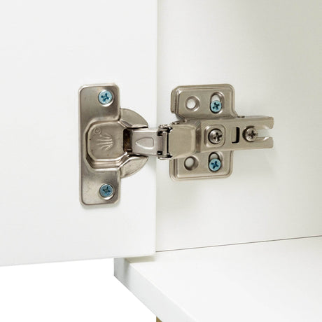 Antique White Particle Board TV Stand Console With LED Lights - Omega Lifestyles