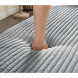 Full Size Plush Corduroy Folding Sleeper Sofa Bed With Pillows - Omega Lifestyles