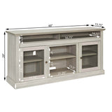 60-Inch Stone Gray MDF Fireplace TV Media Stand - Sleep Galleria