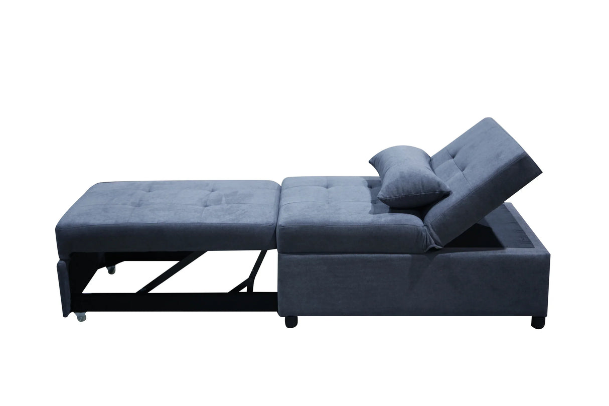 Multifunctional Folding Ottoman Sofa Bed Dark Gray - Omega Lifestyles