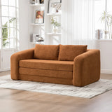 Convertible Chenille Foam Loveseat Sofa Bed With Pillows - Omega Lifestyles