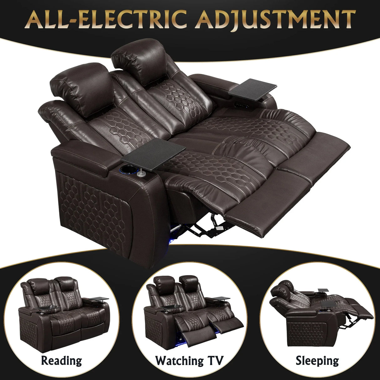 2-Piece Ultra Plush Top-Grain Nappa Leather Power Recliner - Omega Lifestyles