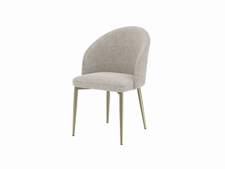Champagne Fabric Upholstered Side Chair Set Of 2 - Omega Lifestyles