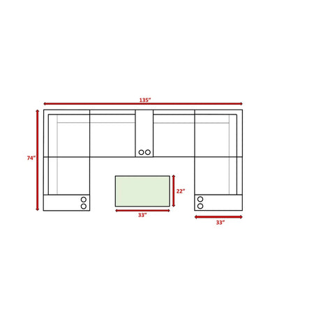 Winsford 10-Piece Outdoor Modular Wicker Sectional Set - Omega Lifestyles