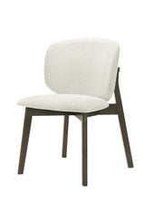 Contemporary Padded Gray Chenille Walnut Side Chair Set - Omega Lifestyles