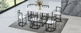 Modern 7-Piece Dining Table Set With Six Chairs - Omega Lifestyles
