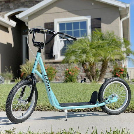 Youth Adjustable Handlebar Kids Scooter With Inflatable Tires - Omega Lifestyles