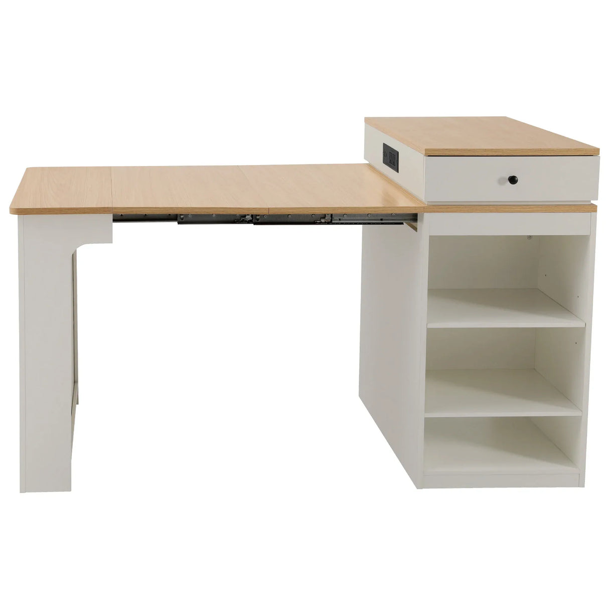Extendable Dining Table Kitchen Island With Storage - Omega Lifestyles