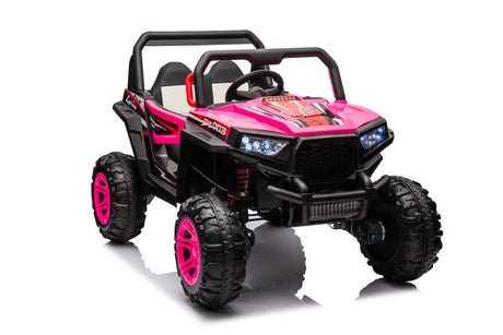 Four-Wheel Drive Pink Leather Seat Ride-On Car - Omega Lifestyles