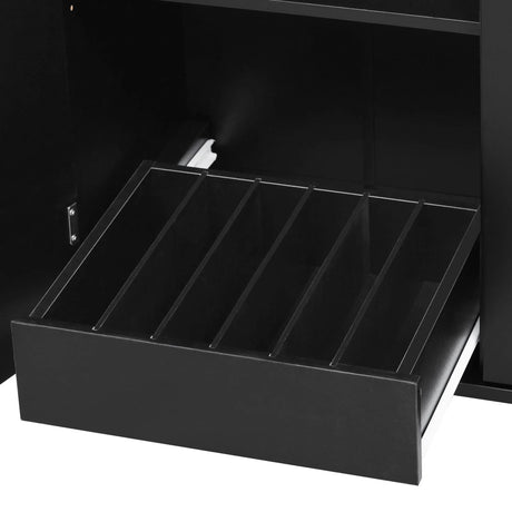 Farmhouse MDF Kitchen Island With Drop Leaf And Storage - Omega Lifestyles