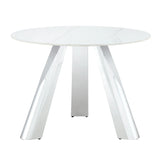 42-Inch Round Sintered Stone Dining Table With Chairs - Omega Lifestyles