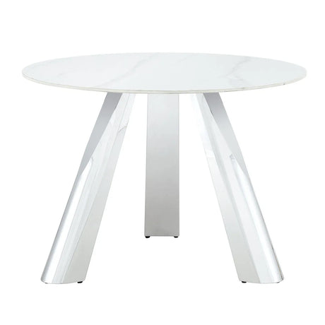 42-Inch Round Sintered Stone Dining Table With Chairs - Omega Lifestyles