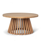 Acacia Wood Round Patio Coffee Table - Omega Lifestyles