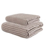 70X140Cm Large Towel Modern Waffle Bath Towel Set Quick Drying Knit Fabric Plaid Pattern Soft Absorbent Cotton Solid Color
