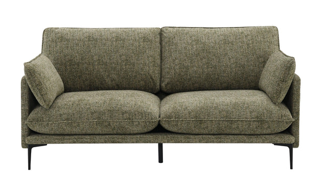 Green Chenille Compressed Cushion 2-Seat Sofa - Omega Lifestyles