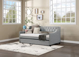 Twin Upholstered Wood Daybed With Trundle Frame - Omega Lifestyles