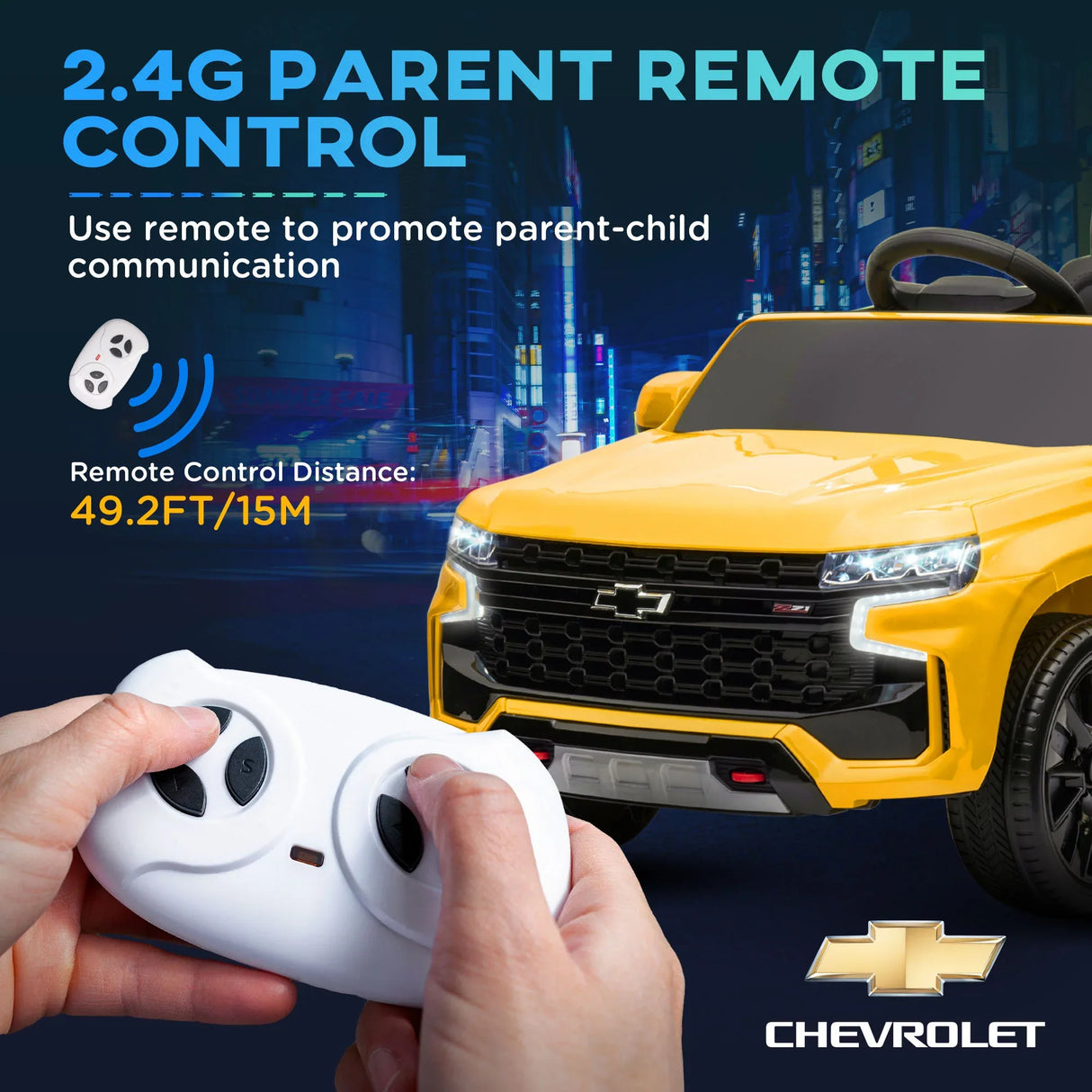 12V Licensed Chevrolet Tahoe Kids Ride-On Car With Remote Control - Omega Lifestyles