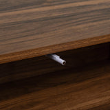 Mid Century Modern Walnut Wood TV Stand With Storage - Sleep Galleria