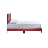 Twin Upholstered Adjustable Height Red Bed Frame - Omega Lifestyles