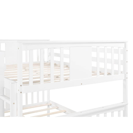 Full Over Full Solid Wood Bunk Bed With Trundle - Omega Lifestyles