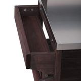 Outdoor Kitchen Island Solid Fir Wood Raised Shelf Cart - Omega Lifestyles