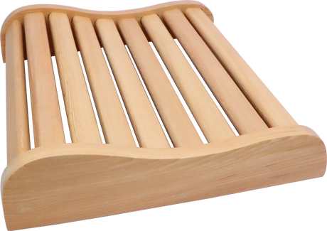 Ergonomic Solid Wood S-Shaped Sauna Backrest - Omega Lifestyles