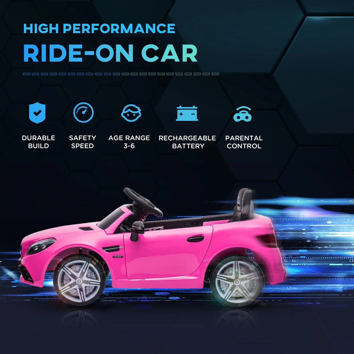 Mercedes SLC 300 Kids Electric Ride-On Car With Remote Control - Omega Lifestyles