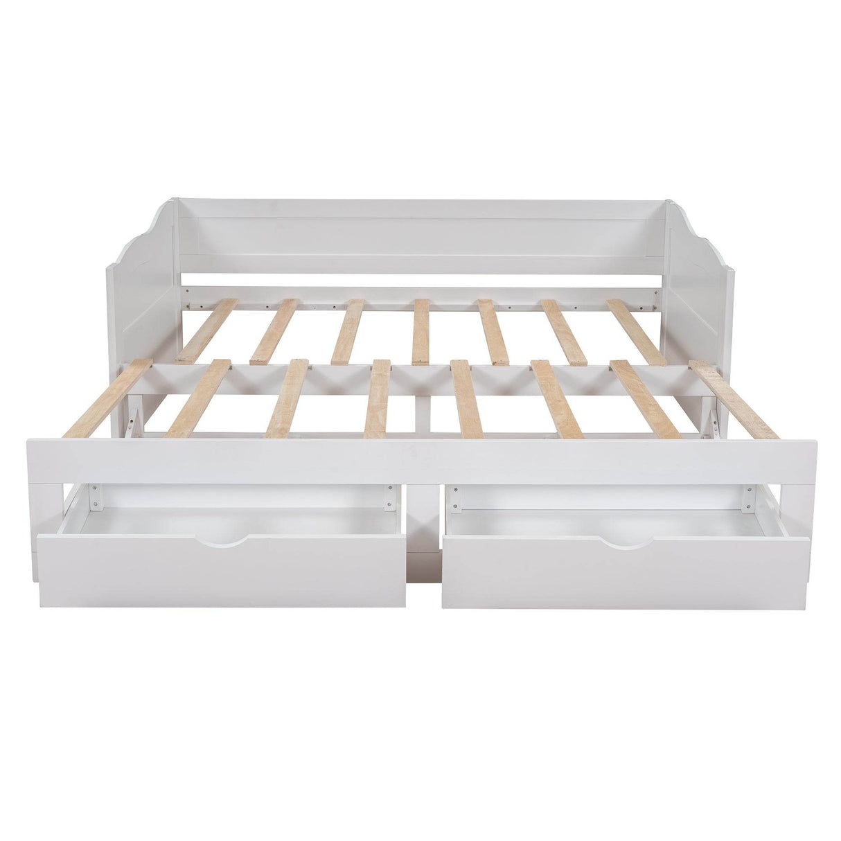 Solid Wood Extendable Twin Daybed With Trundle And Storage Drawers - Omega Lifestyles