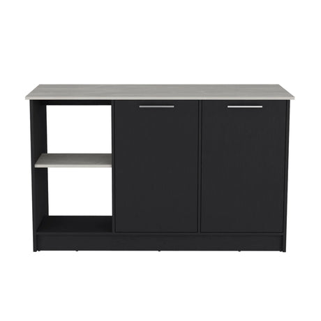 Modern Particle Board Kitchen Island With Double Doors - Omega Lifestyles