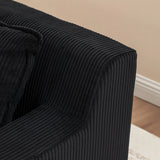 Corduroy Foam Left Armrest Chaise Lounge Chair - Omega Lifestyles