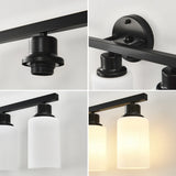 Matte Black Glass Shade 6-Light Wall Sconce Lighting - Omega Lifestyles