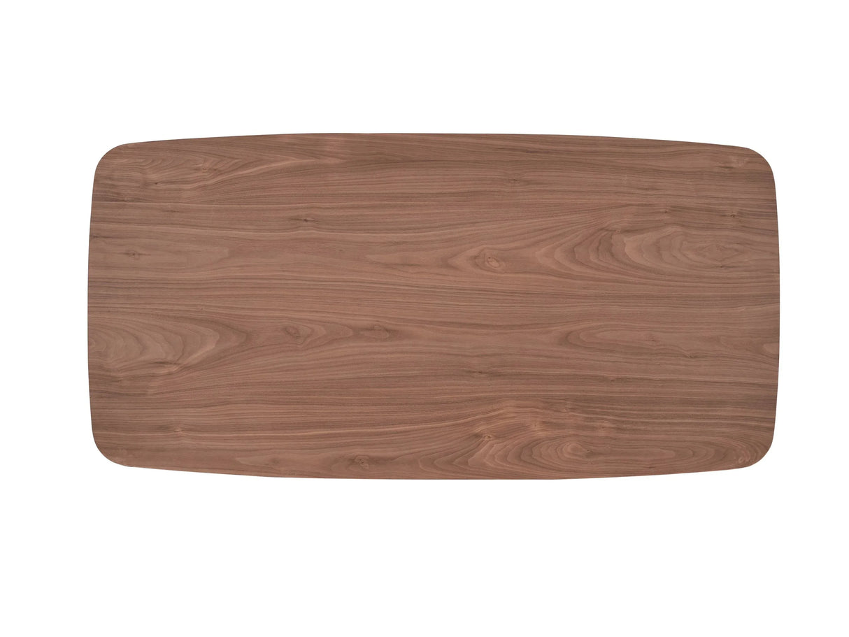 Walnut Finish Rectangular Synthetic Wood Dining Table - Omega Lifestyles